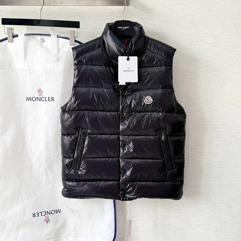 Moncler Shiny Black Puffer Vest